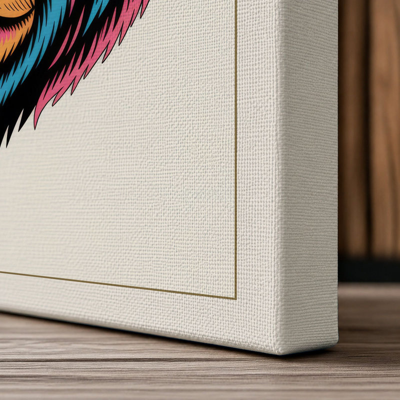 Neon Bear Modern - Print, 24x16 - 61.0 x 40.6 cm, Cream Border