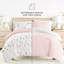 Ensemble de literie réversible 8 pièces - Housse de couette à motif, insert d'édredon et ensemble de draps unis-99311790-99311796
