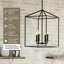 Luminaire suspendu carré à 4 lumières Plitt