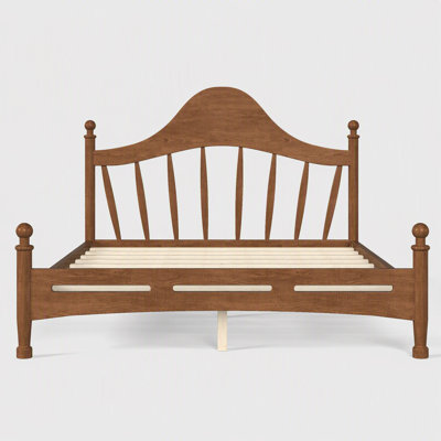 Lit plateforme avec tête de lit chic, cadre de lit en bois massif avec support à lattes, aucun sommier tapissier requis et conception basse à terre