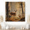 «Deer Family In The Woods III - Animal cerf sur bois»