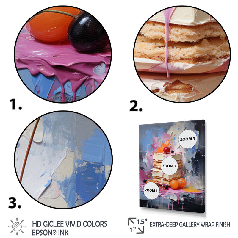 Boxfield Dessert Food Popart Ix sur toile, H 20 po x l 12 po x P 1 po