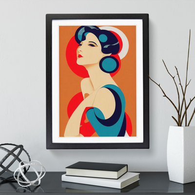XV1022-5298X Woman Art Deco No.3 - Single Picture Frame Print