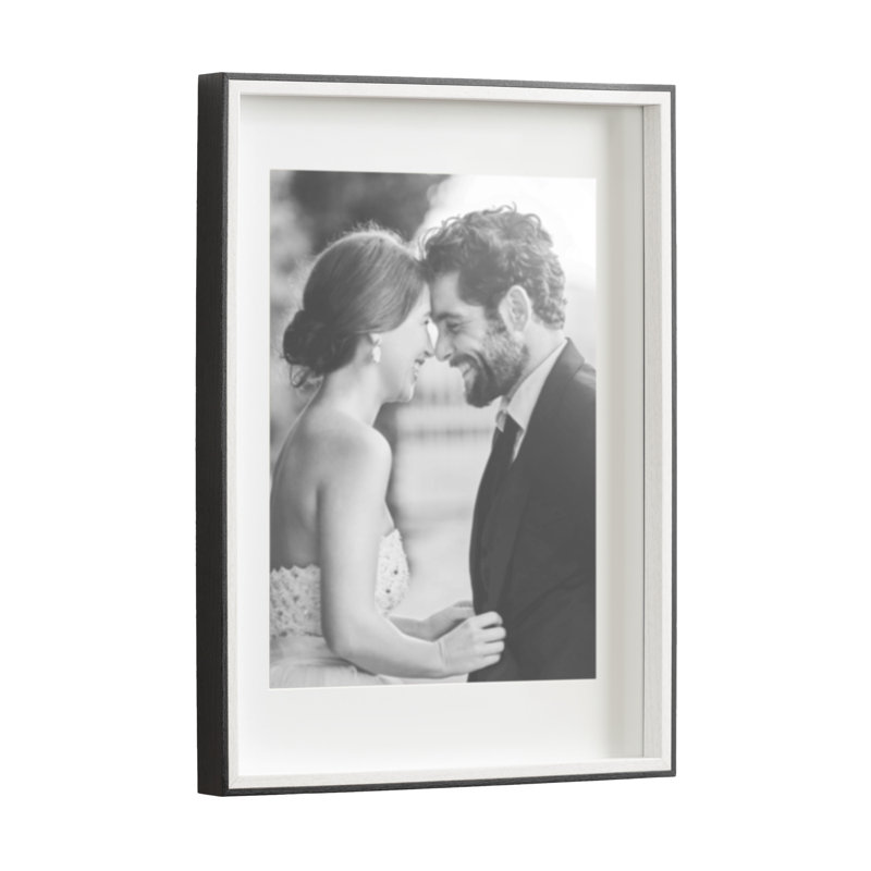 Ensemble de cadres simples en plastique Develin, Blanc / noir, 11 po x 14 po