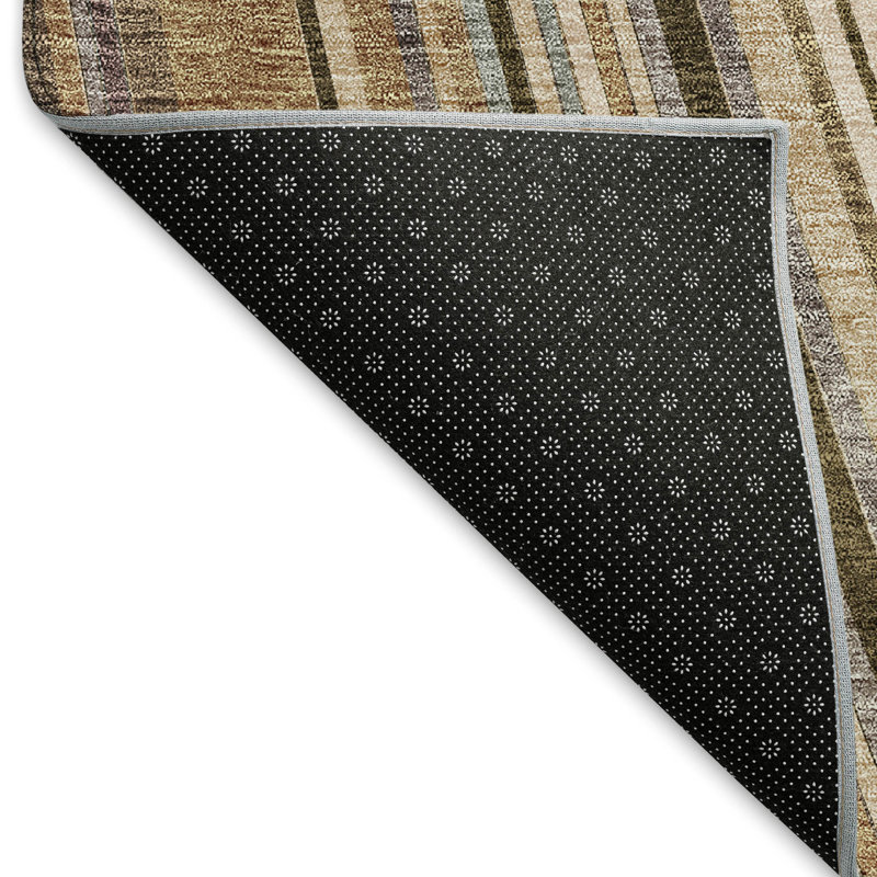 Premium Machine Washable Prisco Taupe Rug, Rectangle 10' x 14'