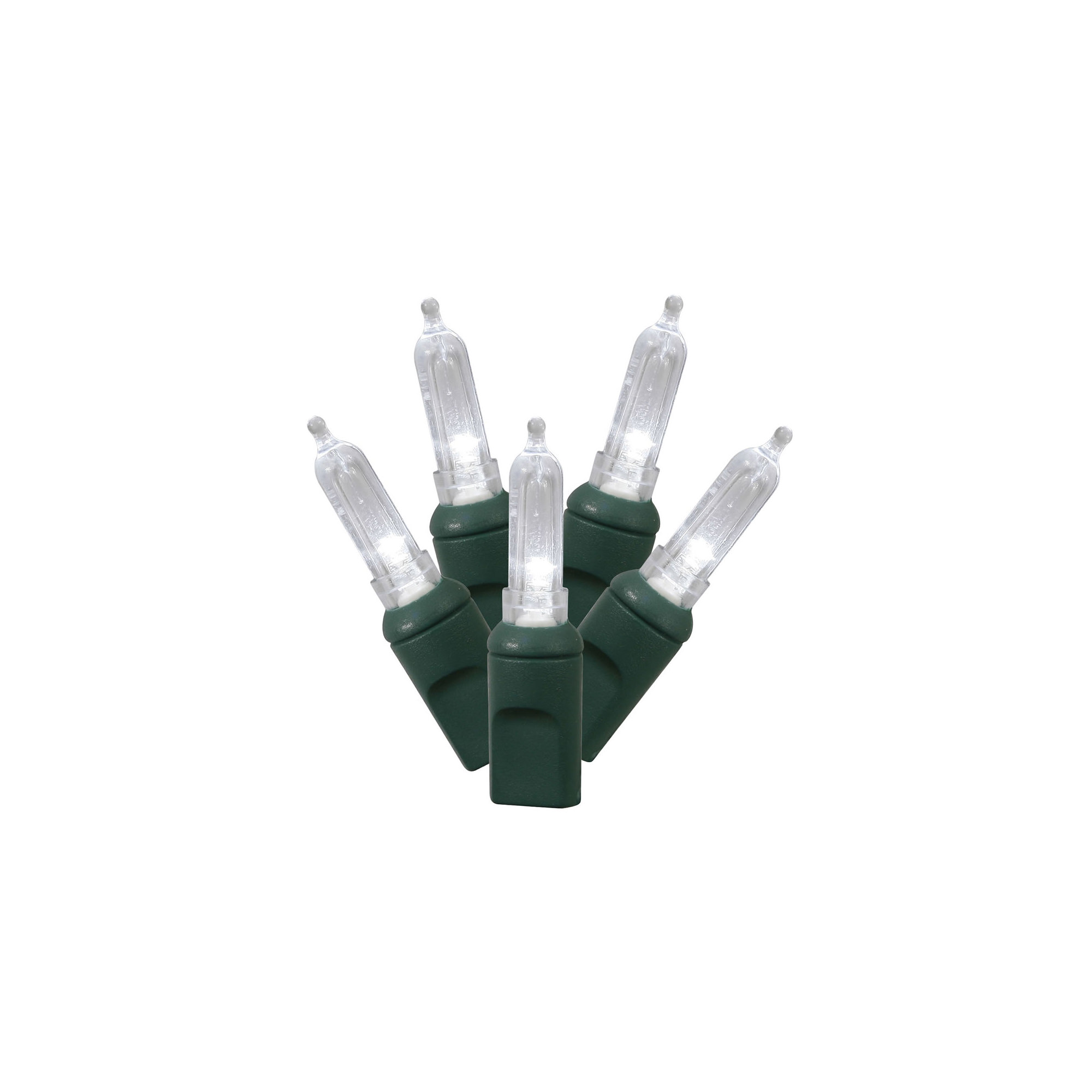 Italian LED Single Mold Christmas Light Set, Pure White