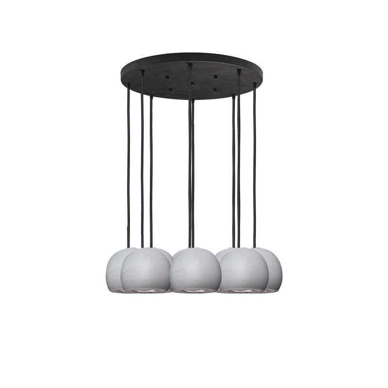 8 - Light Crystal Chandelier, Black, Gray/Silver, 84" H x 24" W x 24" D