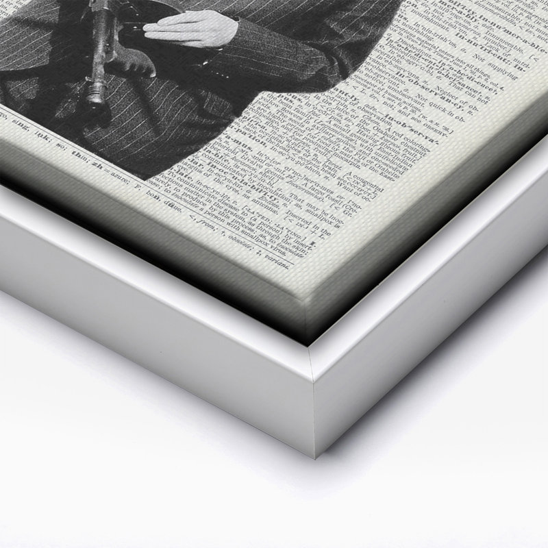 Winston Churchill - continuez, Canvas, White Framed, 11"H x 14"W