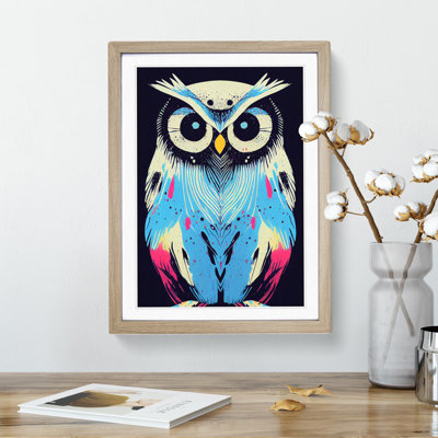 Paint Splashed Owl - Framed Print
