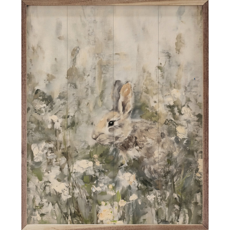 Lapin des bois texturé par Creative Studio, H 10 po x l 8 po