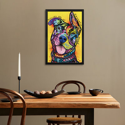 Rescues Are My Favorite Breed Premium Framed Poster by Dean Russo