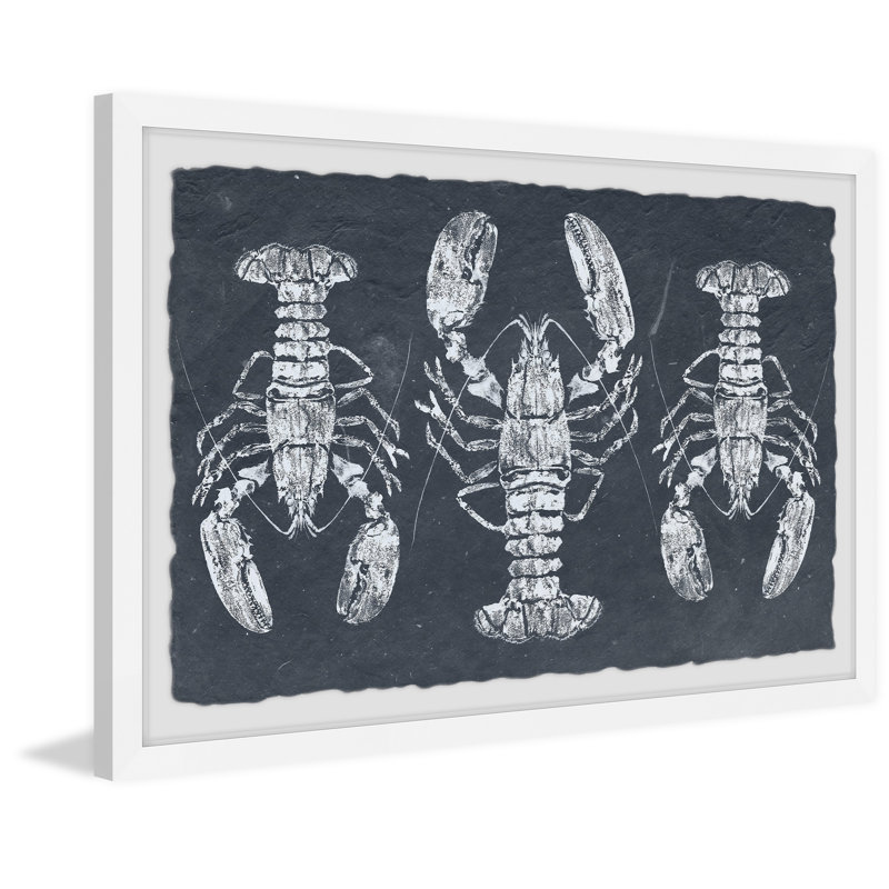 Lobsters by Parvez Taj - Single Picture Frame Painting, 38cm H x 45cm W