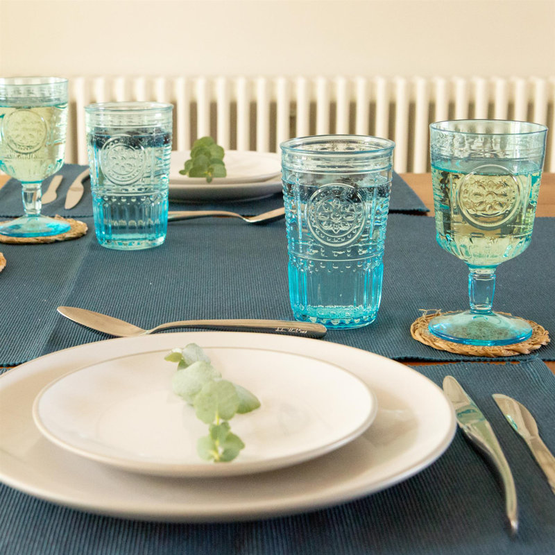 Romantic Highball Glasses, Blue, 340
