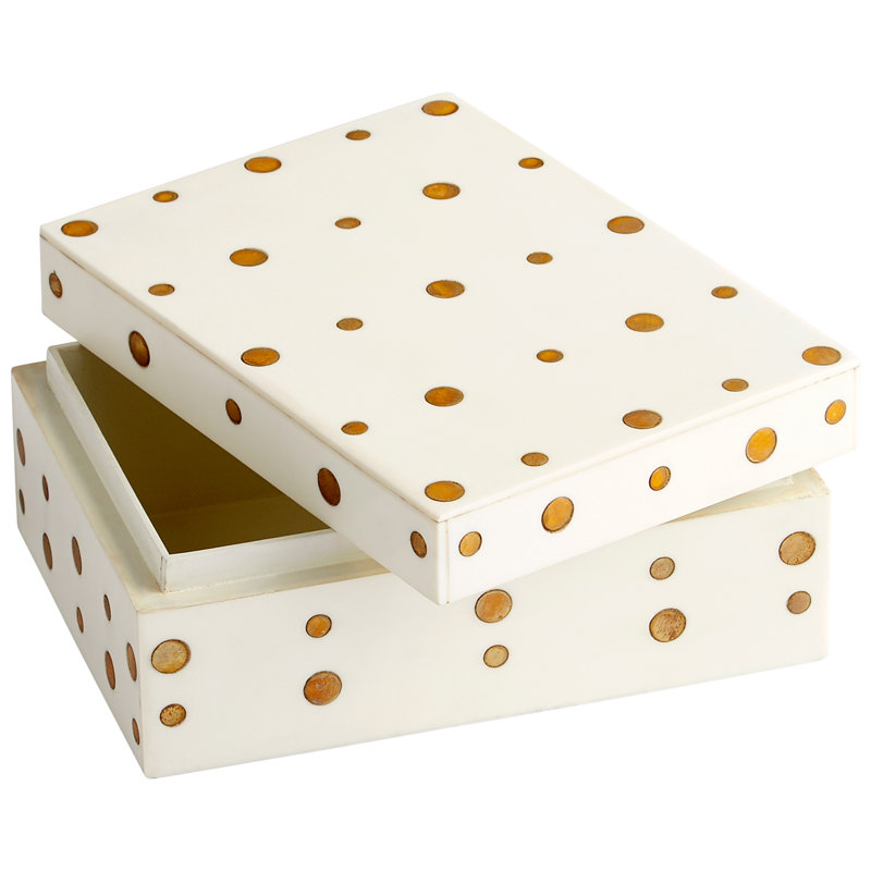 Resin Decorative Box, 3" H x 7.25" W x 5.25" D