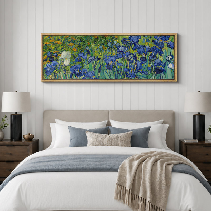 Iris de Vincent Van Gogh, reproduction d'art sur toile, H 20 po x l 60 po, Naturel