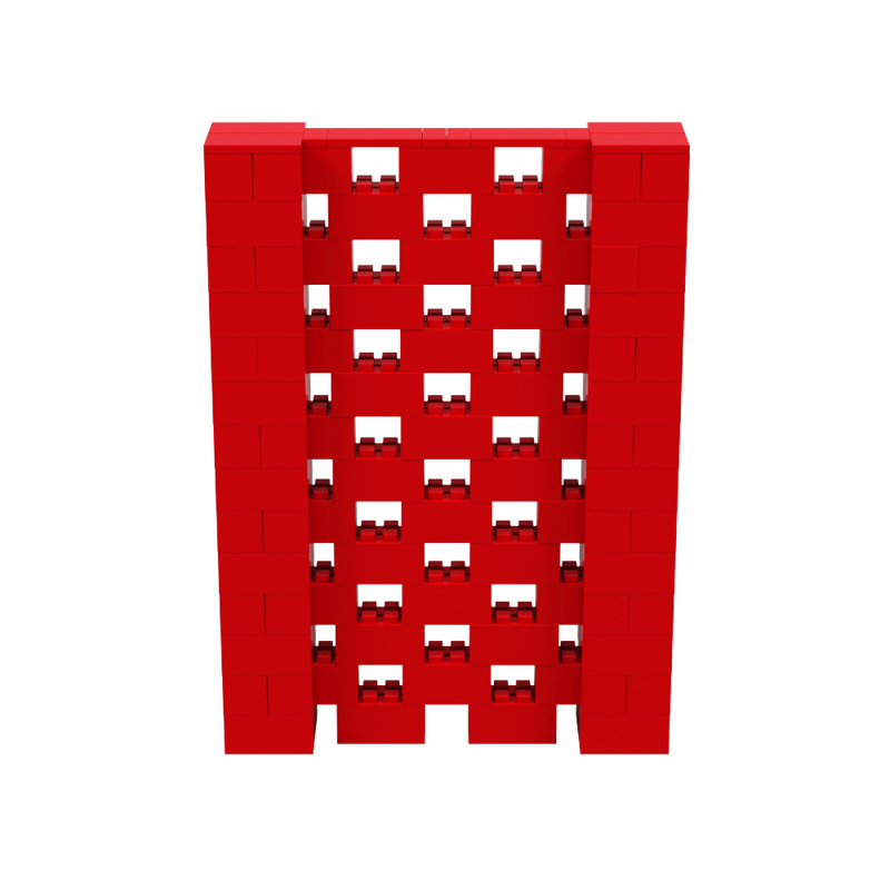 Ensemble mural Everblock, H 84 po x l 60 po x P 12 po, Rouge