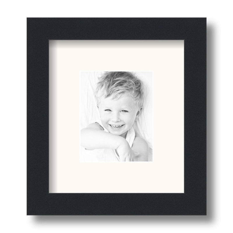 Matte Picture Frame with Mat, White