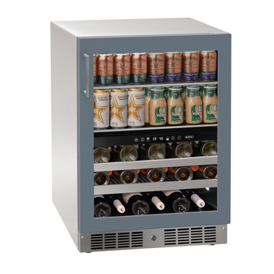 Marvel 24"W. Essential 4.8 Cu.Ft. Dual-Zone Beverage Center - Panel Ready Frame with Glass