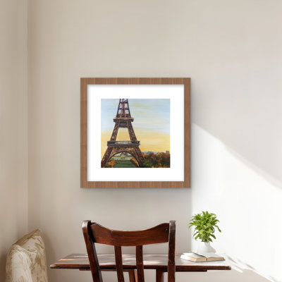 Eiffel Tower by Dawn - Romantic Framed Print for Home Decor