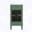 Meuble-lavabo sur pied avec lavabo en céramique, porte à fermeture amortie et pieds en bois massif, style français, vert-901538478-901538480