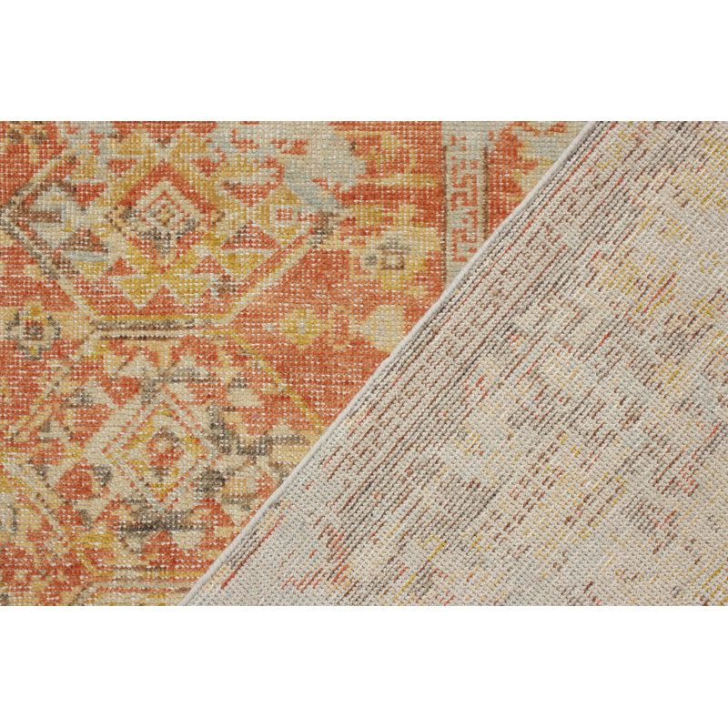 Distressed Homage Handmade Kilim Wool Geometric Area Rug, Rectangle 5' x 8'