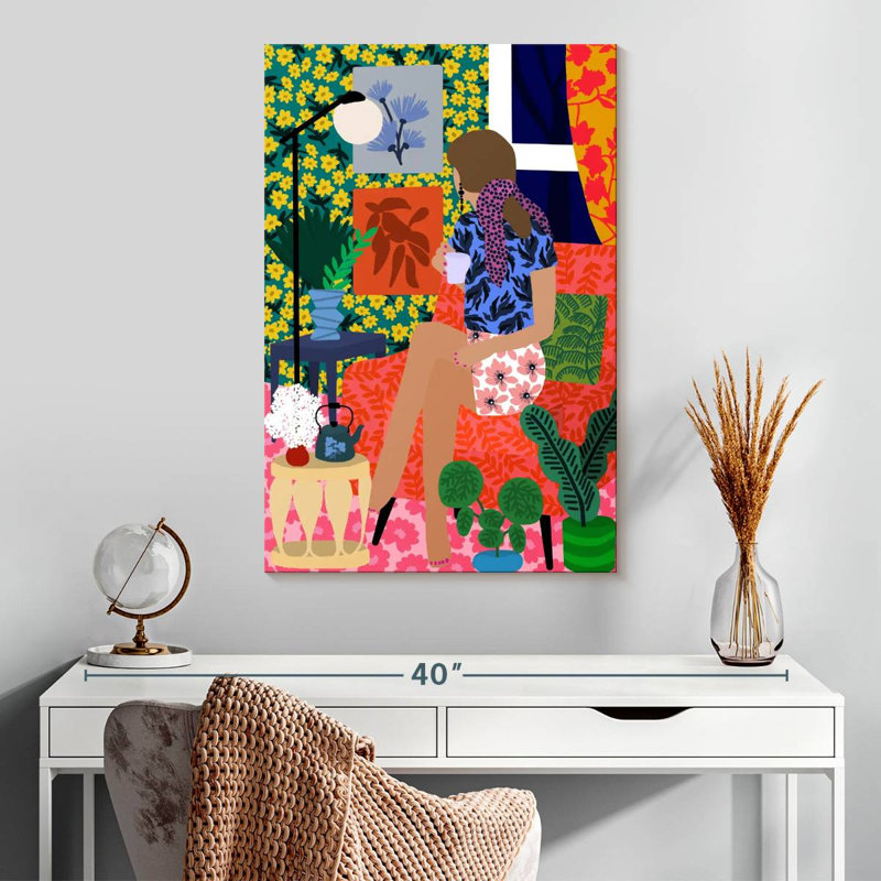 Leisha Enjoying Tea Time, 30" H x 20" W