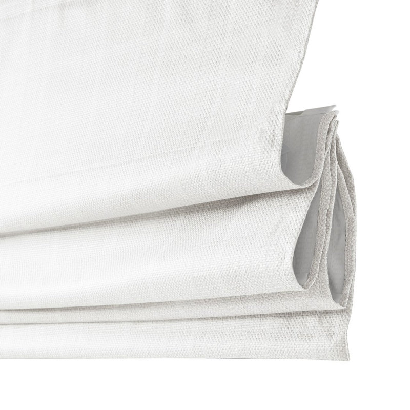 Store romain obscurcissant sans cordon Basketweave, Blanc, L 31,09 po x L 64,09 po