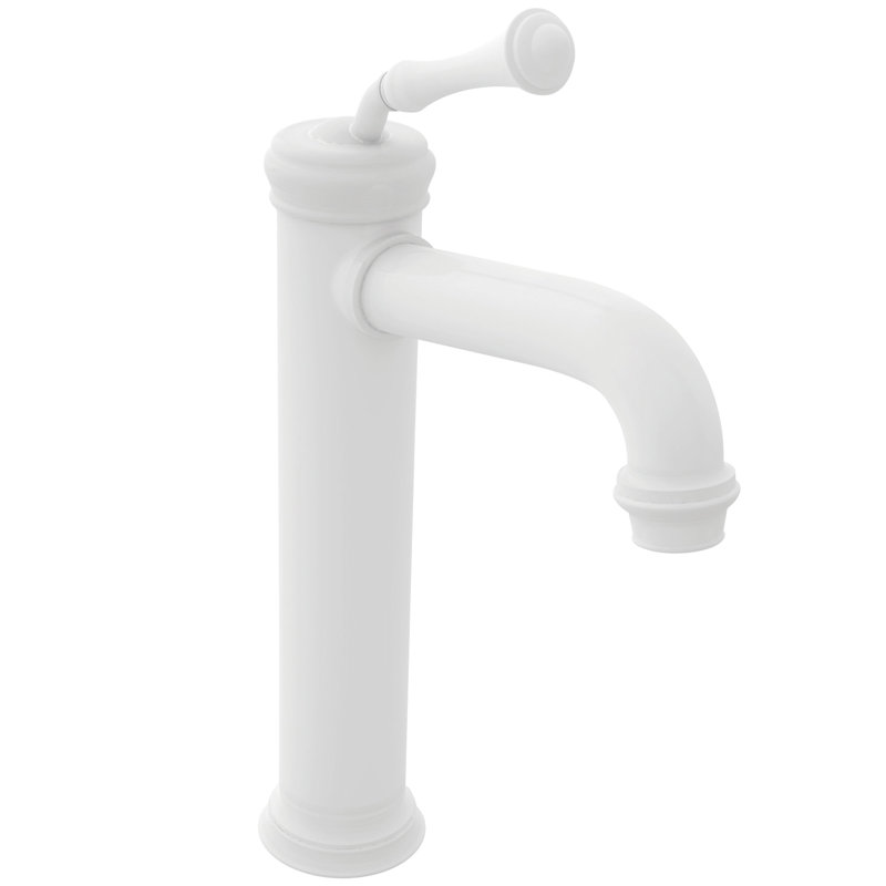 Astor Single Hole Vessel Faucet, Matte White