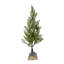 Ensemble de 2, arbre de Noël en PVC 13,5 po sur base en bois avec neige