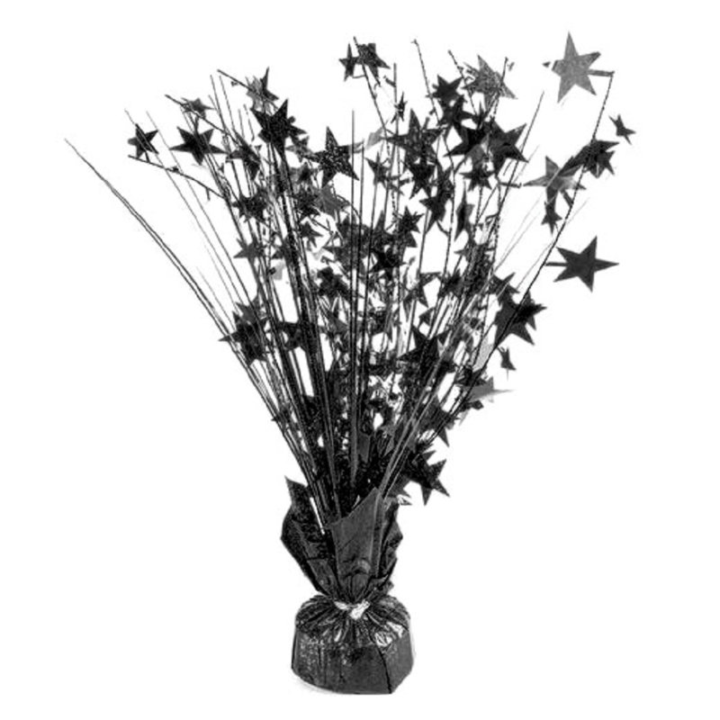 Centre de table en forme de ballon étoile de Noël PMU - Décoration de fête parfaite - 15 po / 7,34 cm noir (1 / paquet) / 12