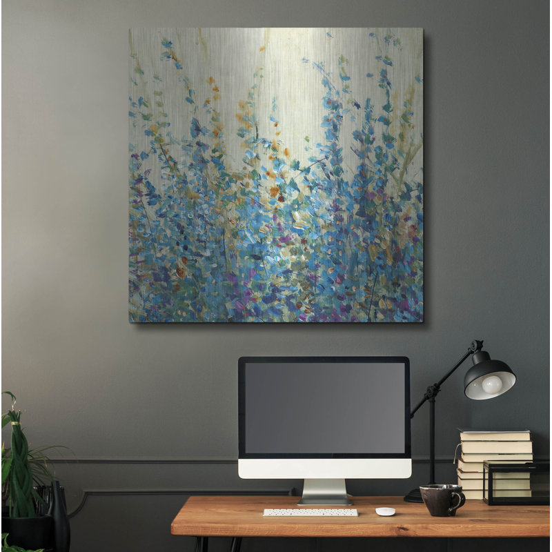 «Shades of Blue II» par Tim O'Toole, art mural en métal, H 36 po x l 36 po