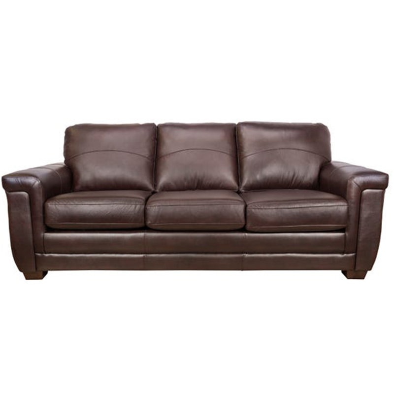 Cassius 88" Genuine Leather Square Arm Sofa