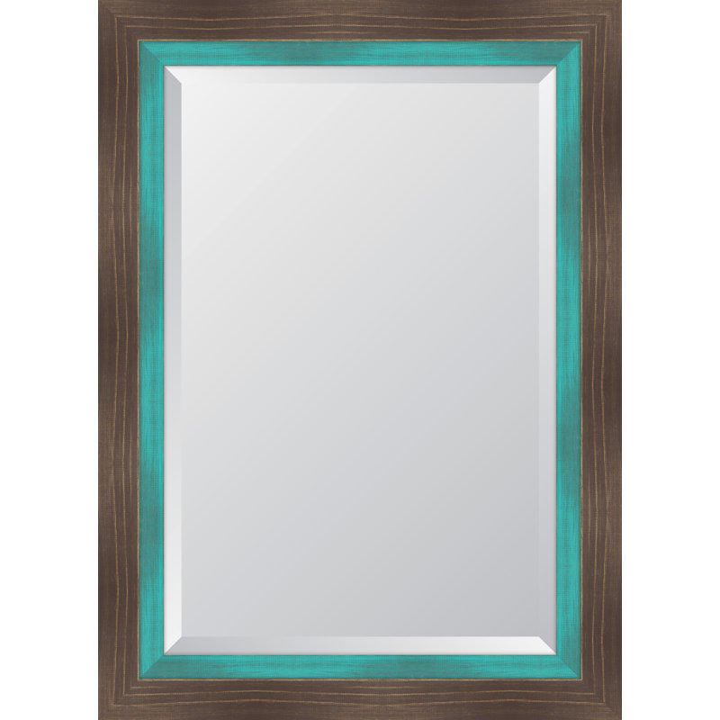 Miroir mural Farmhouse, H 48 po x l 32 po, Turquoise