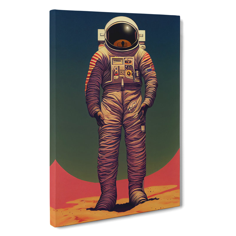 Astronaut Arrival - Wrapped Canvas, 50cm H x 35cm W x 3cm D