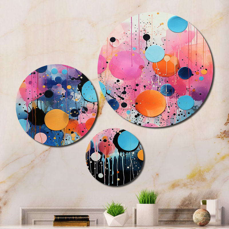 Ensemble d'art mural Neon Assemblage I - Abstract Collages