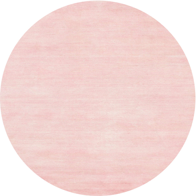 Tapis rose / blanc Aiyahna, Rond 6 pi