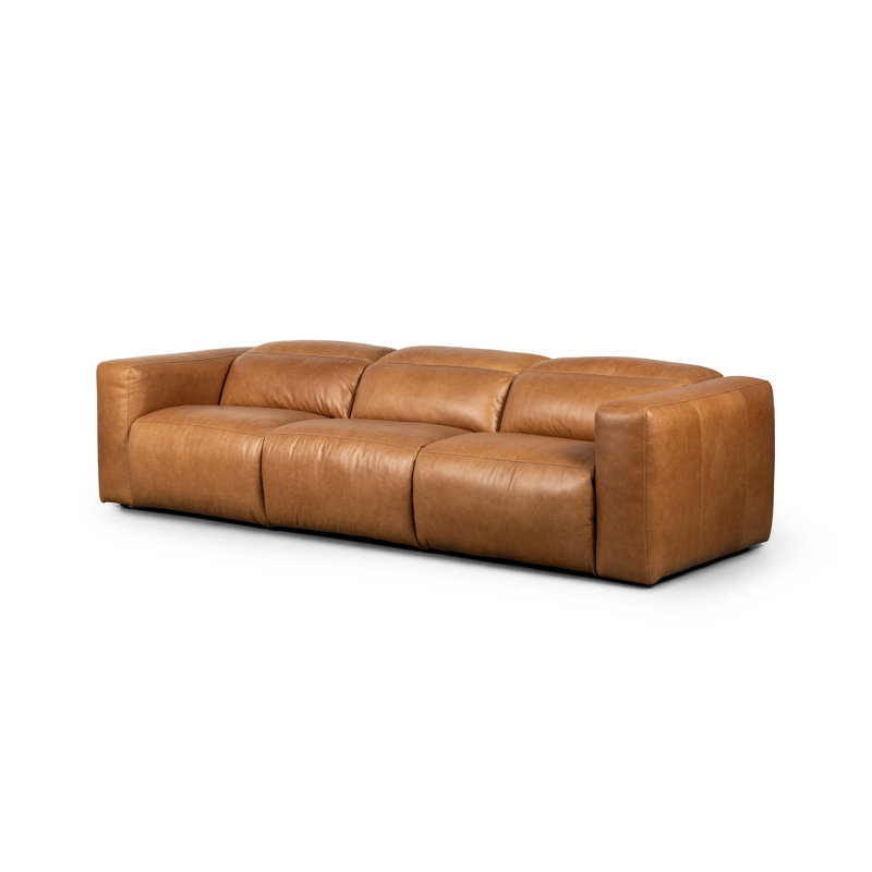 Radley Power Reclining Sofa, Sonoma Butterscotch Genuine Leather