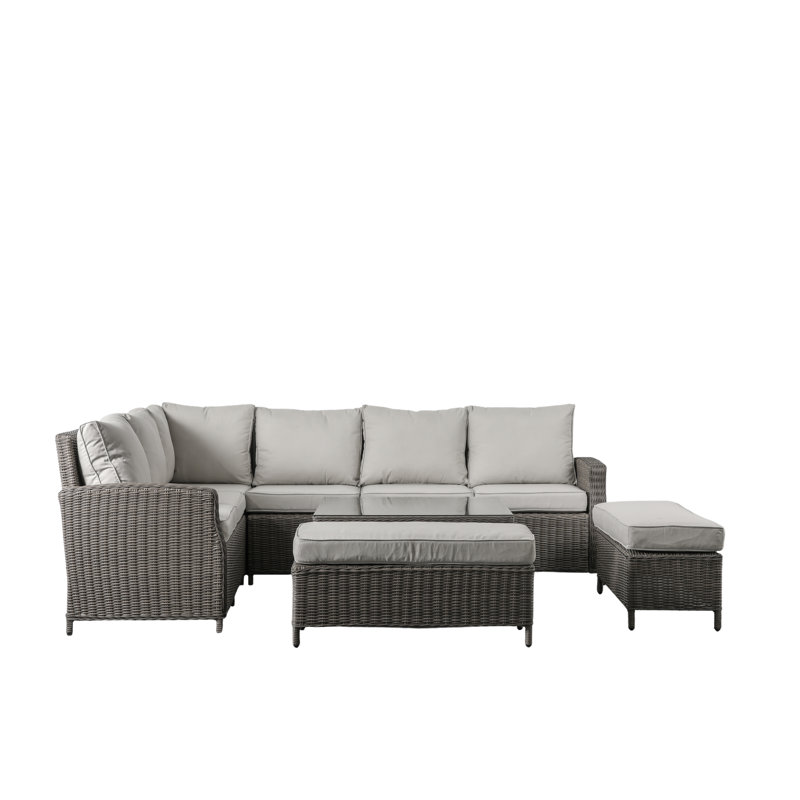 Blaney Rattan 8 - Person Seating Group with Cushions