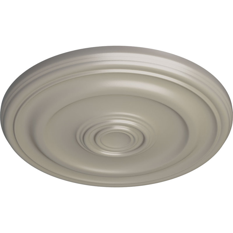 Médaillon de plafond H 15,75 po x l 15,75 po x P 1,5 po Devon, Blanc perle