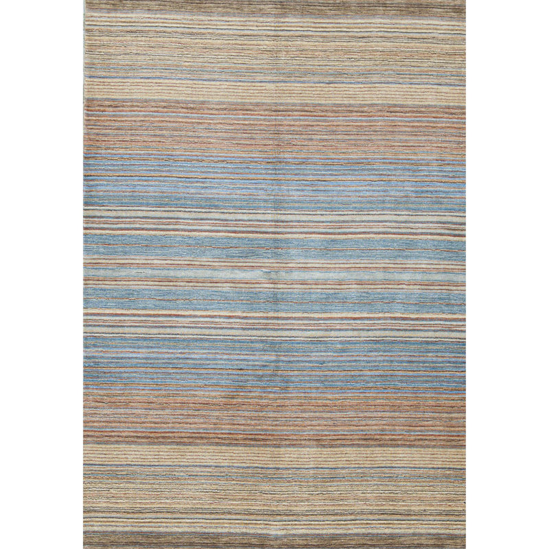 Tapis bleu de haute qualité noué à la main