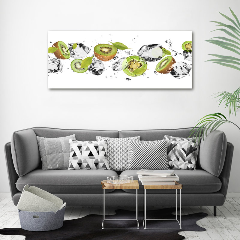 Kiwi And Water - Wrapped Canvas Print