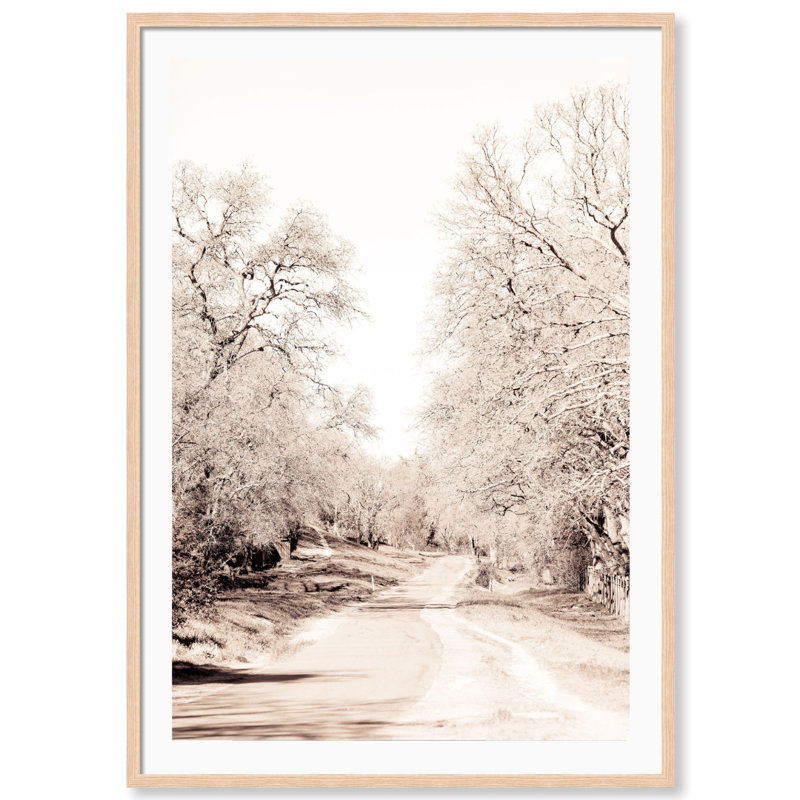 Fall Trail Print by Carly Tabak, 26" W x 36" H, Natural Wood