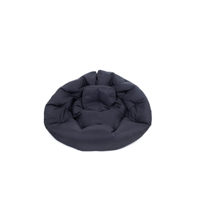 Fauteuil poire standard classique, 100 % polyester gris foncé
