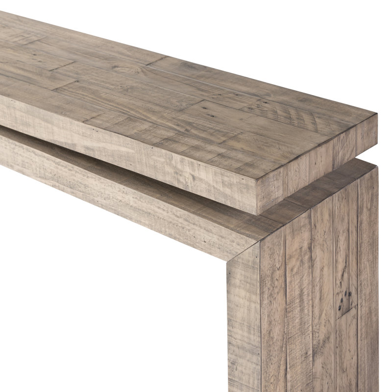 Matthes Solid Wood Console Table, Weathered Wheat, 30.75" H x 94" W x 15" D