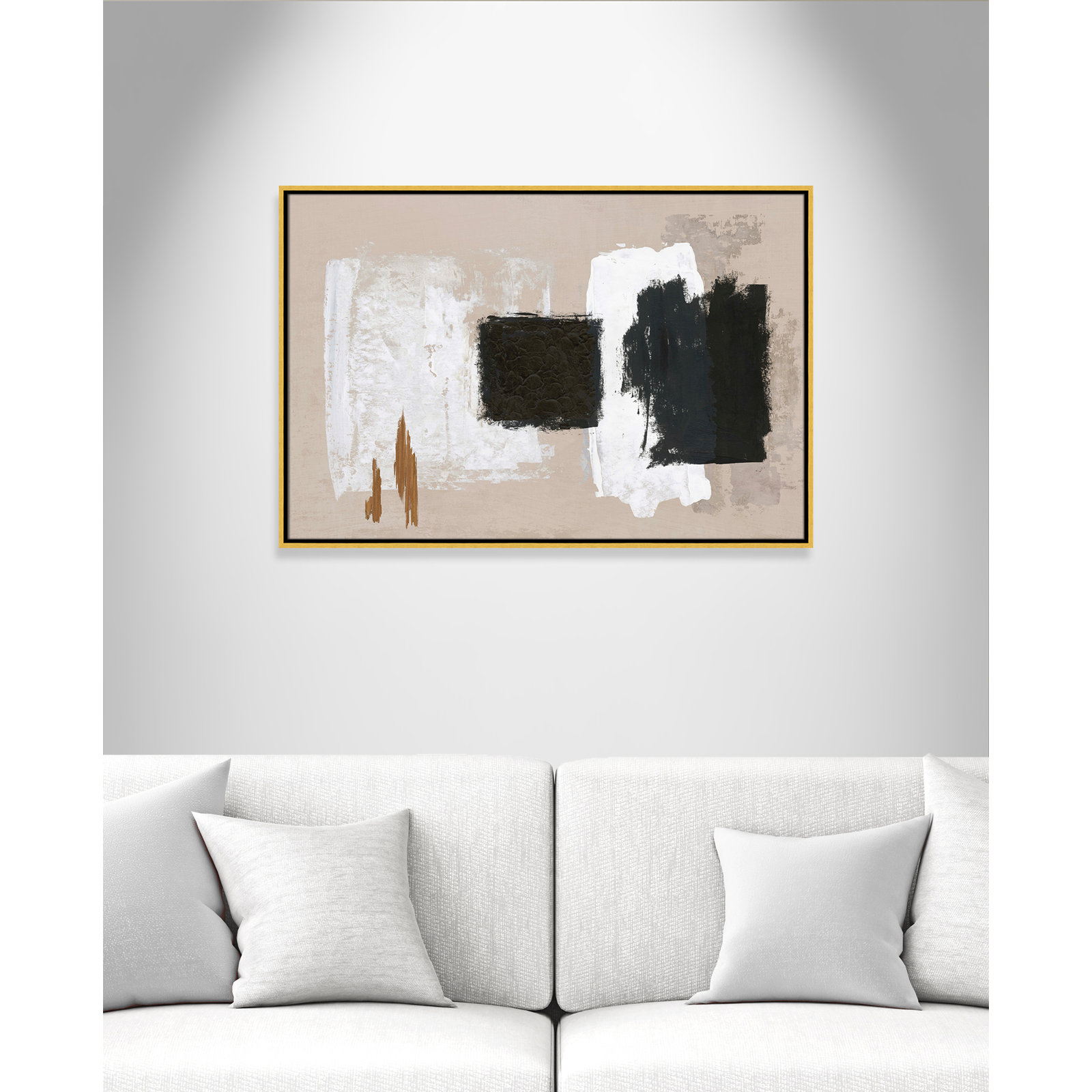 Imone "Golden Slate" Painting, 25.5" H x 37.5" W, Gold