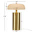 Lampe de table en céramique texturée avec abat-jour cannelé Nilo