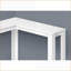 Table basse en stratifié blanc peu encombrante - Design d'angle contemporain pour le salon et les petits espaces-672139392