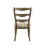 Chaise d'appoint Parfield en tissu brun clair et finition chêne vieilli, ensemble de 2