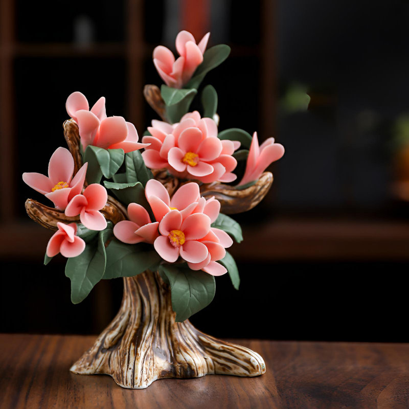 Exquisite Ceramic Flower Decorative Piece