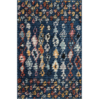 Tapis bleu abstrait Victorville